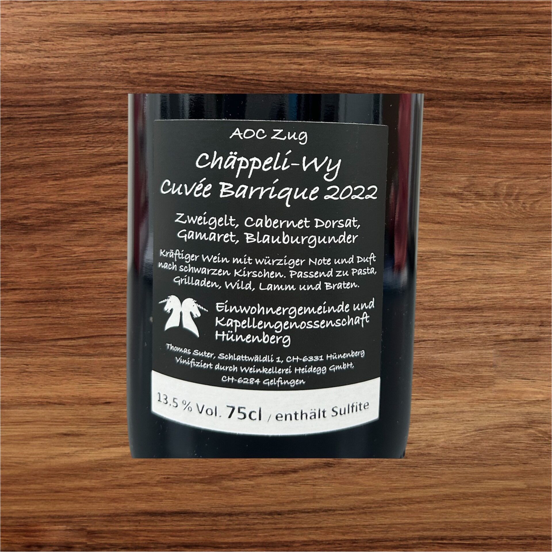 Chäppeli-Wy Cuvée Barrique – Bild 2